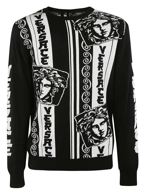 versace collection crewneck sweater|Versace hoodie men.